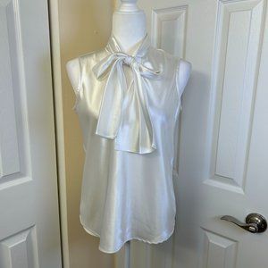 NINE WEST White Tie Blouse